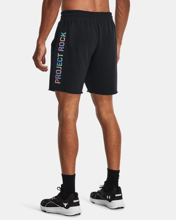Men's Project Rock Heavyweight Terry Shorts in Black image number 1